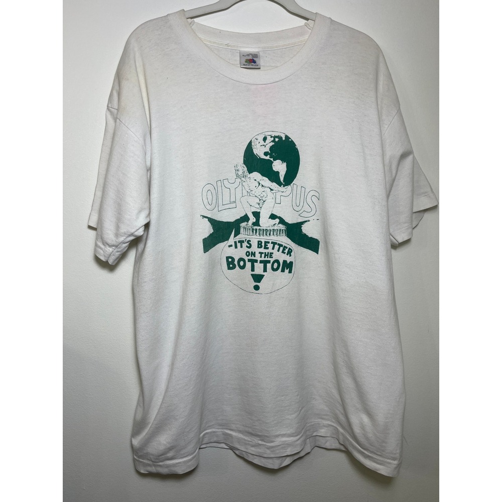Vintage Fruit of the Loom Olympus VIC 2 Gods and Goddesses Graphic T-Shirt White